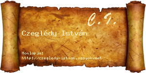 Czeglédy István névjegykártya
